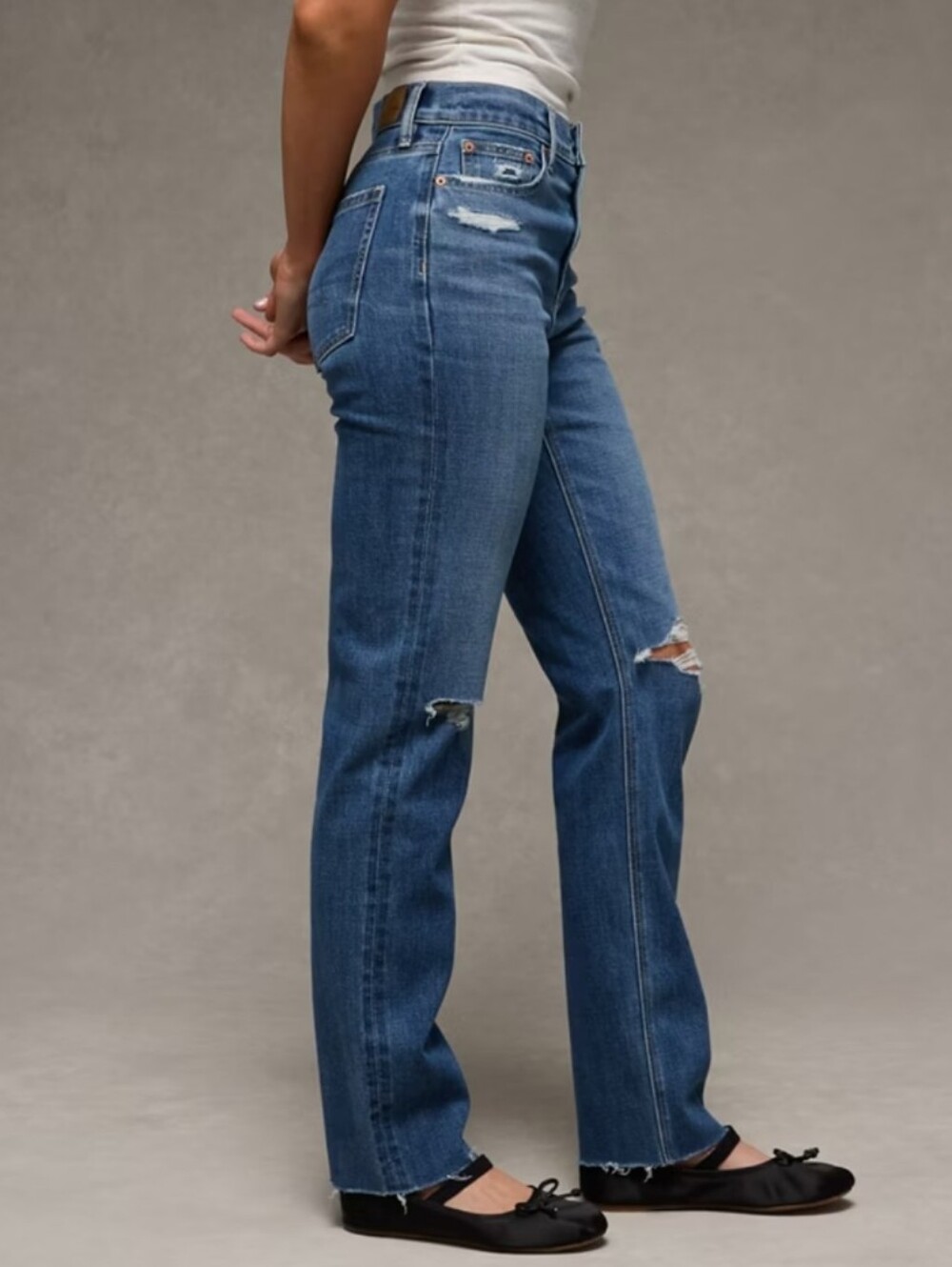 American Eagle Super Highrise Straight Jeans